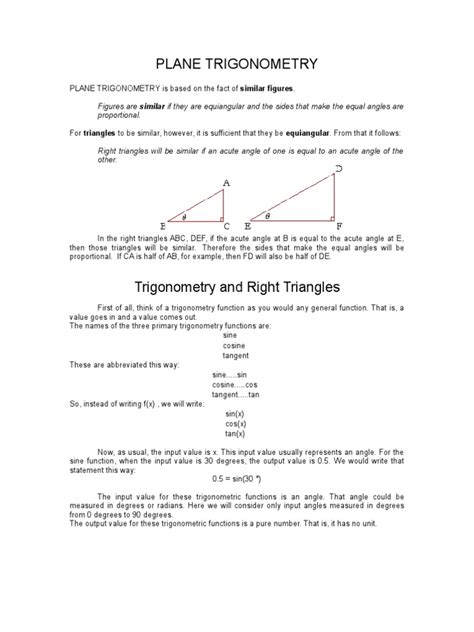 PLANE TRIGONOMETRY | Trigonometric Functions | Sine