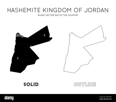 Jordan map. Blank vector map of the Country. Borders of Jordan for your infographic. Vector ...