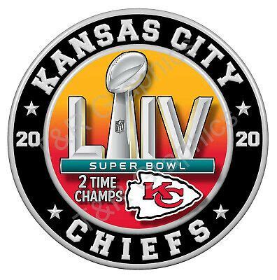 Kansas City Chiefs Super Bowl 54 2020 Champions 5 Sticker Decal NFL Football | Chiefs super bowl ...