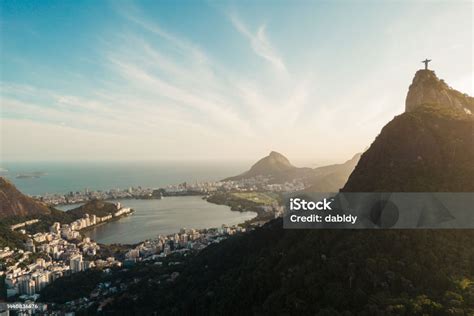 Corcovado Mountain On Sunset Stock Photo - Download Image Now - Rio de Janeiro, Brazil ...