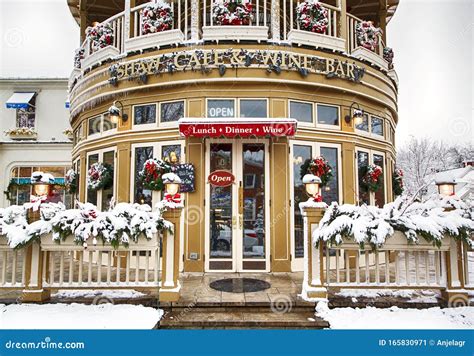 NIAGARA on the LAKE,CANADA - DECEMBER 2, 2019: a Famous Restaurant Shaw Cafe & Wine Bar at ...