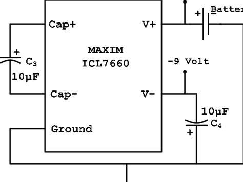 Download scientific diagram | 9 Volt dual power supply circuit using ICL7660 voltage converter ...