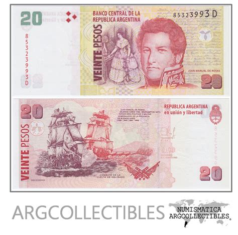 Argentina Billete 20 Pesos 2014 P-355 Bot-3525 Unc – Argcollectibles