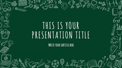 Free School Stuff Theme Powerpoint Template | Powerpoint templates ...