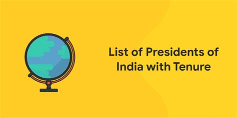 List of All Presidents of India with Tenure - Entri Blog