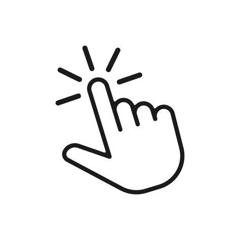 Hand click icon symbol 4956057 Vector Art at Vecteezy