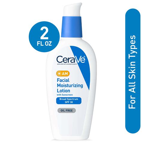 CeraVe AM Face Moisturizer Lotion with Sunscreen SPF 30, 2 fl oz