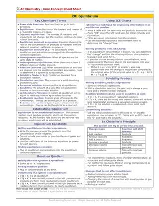 Equilibrium cheat sheet | PDF