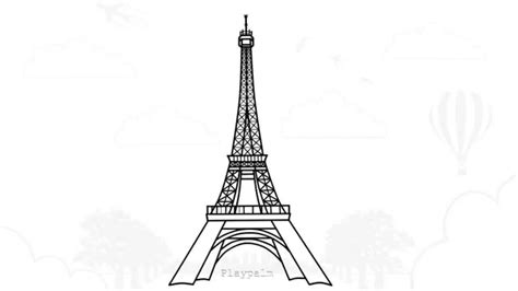 How to draw eiffel tower - Paris Eiffel Tower drawing tutorial - YouTube