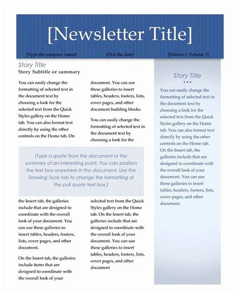 Improve Your Newsletters With Microsoft Word Newsletter Templates ...