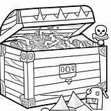 Treasure Box Coloring Pages For Kids · Creative Fabrica sketch template