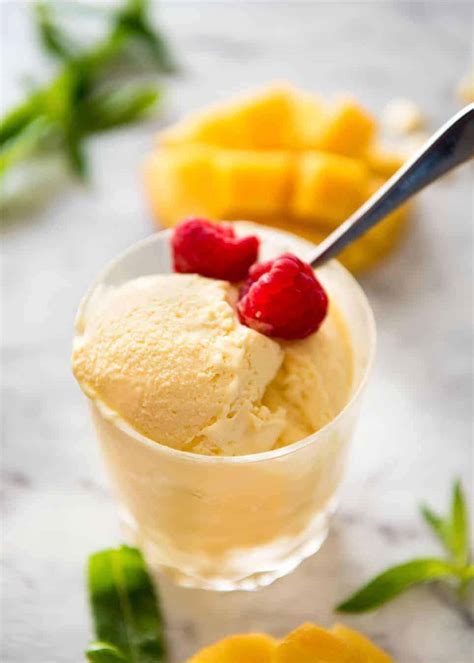 Homemade Mango Ice Cream Recipe (No Ice Cream Maker!) | RecipeTin Eats