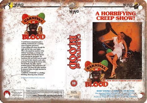 Carnival of Blood Vintage VHS Cover Art Reproduction Metal Sign | Rusty ...