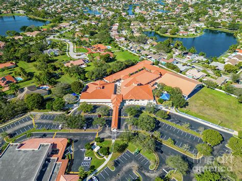 Aerial photo St Bonaventure Catholic Church Photograph by Felix ...