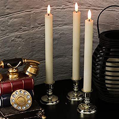 GenSwin Flameless Taper Candles with Remote Timer, Battery Operated Flickering Real Wax LED ...