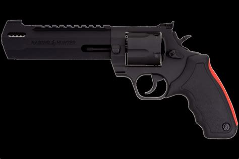 Taurus 2454061RH Raging Hunter 454 Casull 5 Round 6.75" Black Aluminum Black Rubber Cushion ...