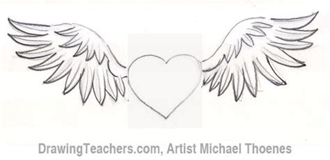 How to Draw a Heart with Wings