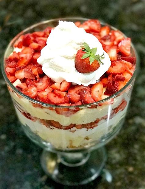 The Best Ever Strawberry Shortcake Trifle - Uncommon Designs | Recipe | Strawberry shortcake ...