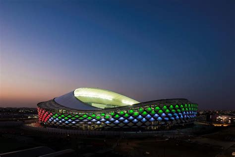 Hazza Bin Zayed Stadium | Stadium architecture, Stadium design, Amazing buildings