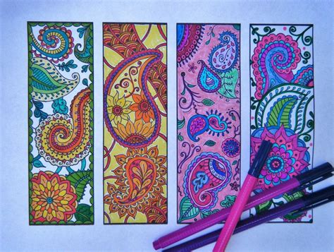 Paisley Bookmarks Printable Bookmark от BrushStrokeOrnaments Tangle Doodle, Doodles Zentangles ...
