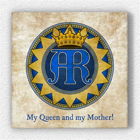 Maria Regina Monogram Mounted Canvas Wall Art - Impressus Art