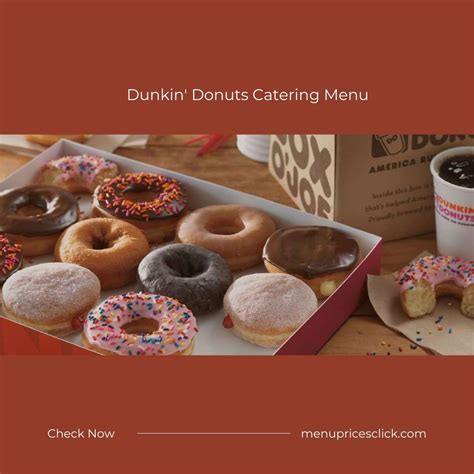 Dunkin' Donuts Catering Menu And Prices | Muffins & Coffee