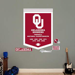 Oklahoma Sooners Football National Championships Banner Wall Decal | Shop Fathead® for Oklahoma ...