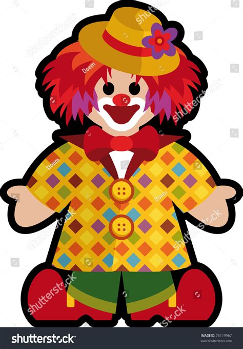 Clown Hat Stock Vector Illustration 76119967 : Shutterstock