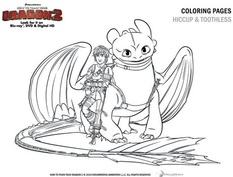 How to Train Your Dragon 2 Coloring Sheet - Hiccup and Toothless | Mama ...