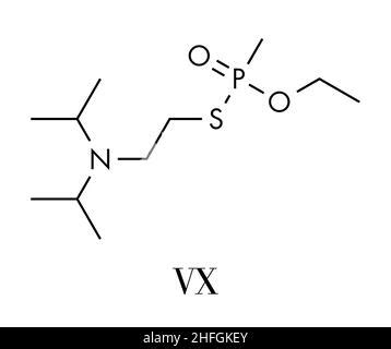 VX nerve agent molecule (chemical weapon). Skeletal formula Stock Vector Image & Art - Alamy