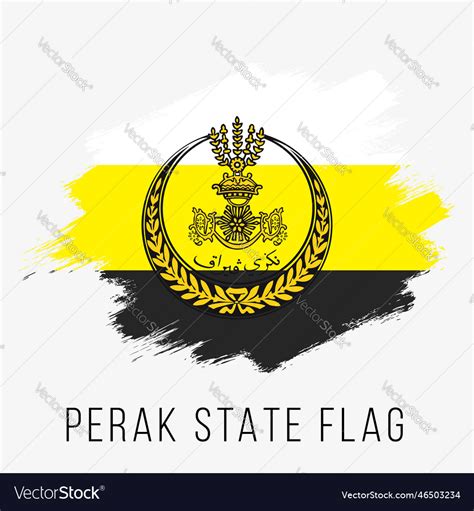 Malaysia state perak flag design template Vector Image