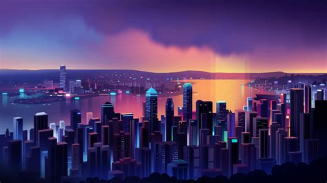 Neon City 4K wallpaper