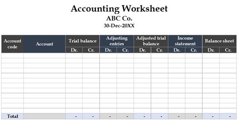 Accounting Worksheet: What It Is, How to Do, Example - Harbourfront Technologies