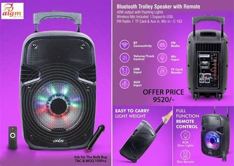 Bluetooth Trolley Speaker With Remote C- 163 at Rs 9520 | Smart Gadgets ...