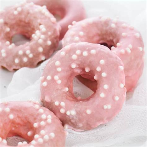 Easy Strawberry Frosted Donuts Recipe ~ Simple Sweet Recipes