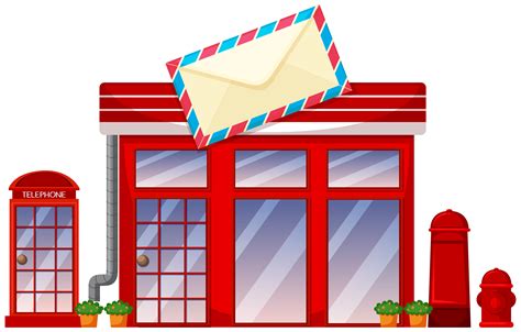 Postoffice shop on white background 432999 Vector Art at Vecteezy