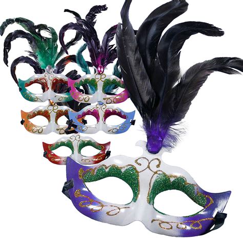 Mardi Gras Mask - Feathers