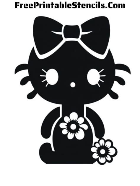 Free Printable Hello Kitty Stencils - Free Printable Stencils