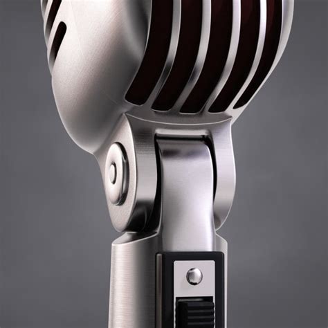 50s microphone 3d c4d