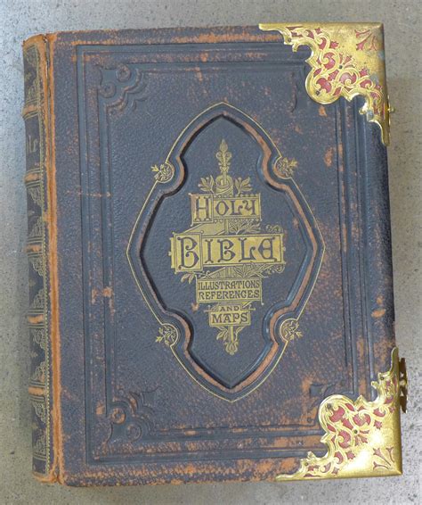 A family Holy Bible, with illustrations, references and maps, gilt metal clasp