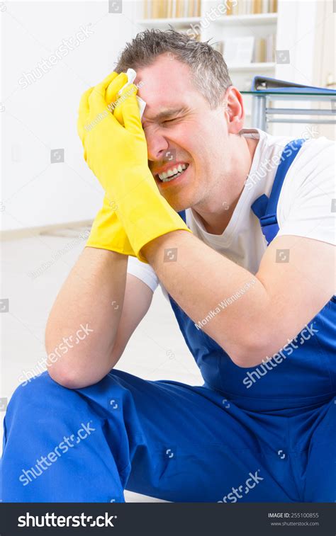 Man Worker Head Injury Concept Accident Stock Photo 255100855 | Shutterstock