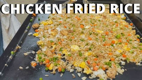 How to cook Chicken Fried Rice on a Griddle (Easy Fried Rice on a Flat Top Grill) - YouTube