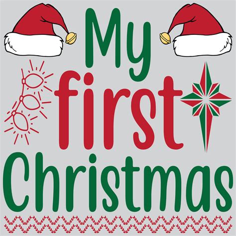 My first Christmas. 11363253 Vector Art at Vecteezy