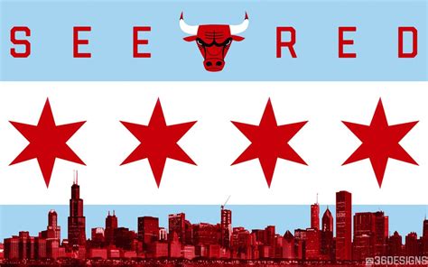 Made a Bulls wallpaper using Chicago's flag and skyline. What do you ...