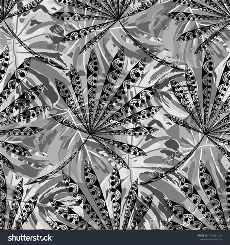 Tropical Trees Seamless Pattern Indonesian Rainforest Stock Vector (Royalty Free) 1246991026 ...