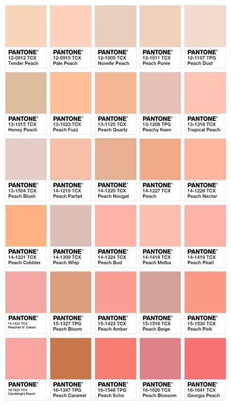 Peach Paint Color Chart - Paint Color Ideas