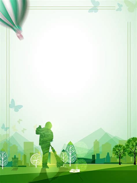 Hand Drawn Sanitation Worker Day Green City Background Illustration Wallpaper Image For Free ...