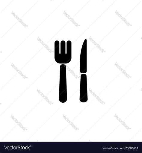 Web line icon cutlery fork knife black on white Vector Image