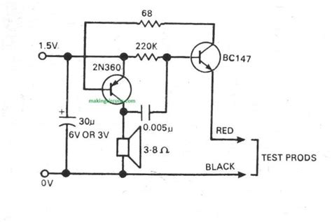 Continuity Tester Circuit Diagram Using Transistors - Wiring View and Schematics Diagram