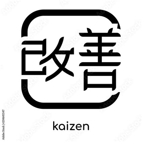 kaizen symbol isolated on white background , black vector sign and symbols Stock Vector | Adobe ...